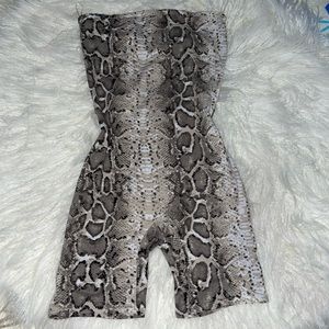 Snake print romper